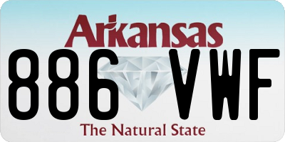 AR license plate 886VWF