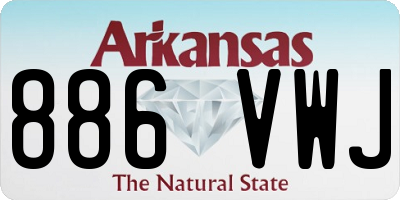 AR license plate 886VWJ