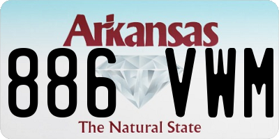 AR license plate 886VWM