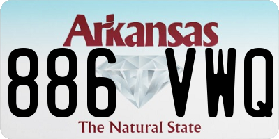 AR license plate 886VWQ