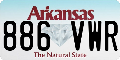 AR license plate 886VWR