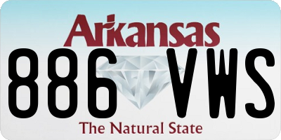 AR license plate 886VWS