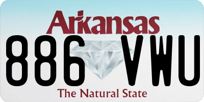 AR license plate 886VWU
