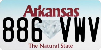 AR license plate 886VWV