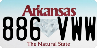 AR license plate 886VWW