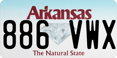 AR license plate 886VWX