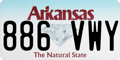 AR license plate 886VWY