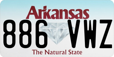 AR license plate 886VWZ