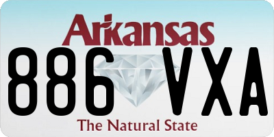 AR license plate 886VXA