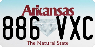 AR license plate 886VXC