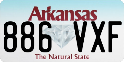 AR license plate 886VXF