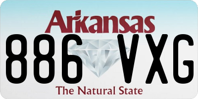 AR license plate 886VXG