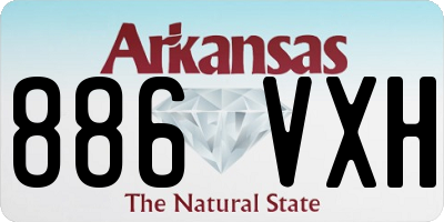 AR license plate 886VXH