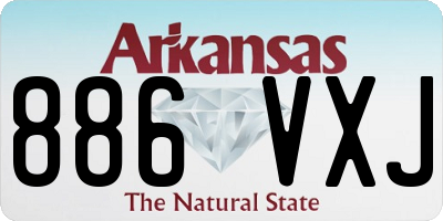 AR license plate 886VXJ