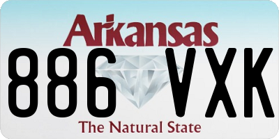 AR license plate 886VXK