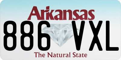 AR license plate 886VXL