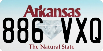 AR license plate 886VXQ