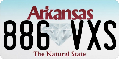 AR license plate 886VXS