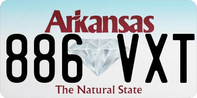 AR license plate 886VXT