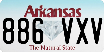 AR license plate 886VXV
