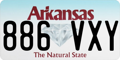 AR license plate 886VXY