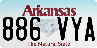 AR license plate 886VYA