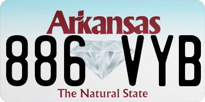 AR license plate 886VYB