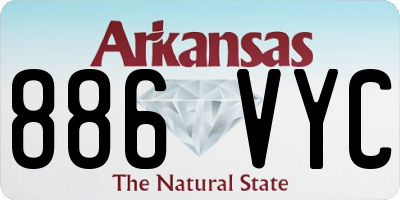 AR license plate 886VYC