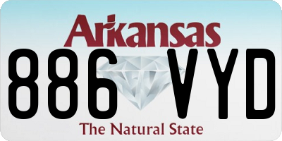 AR license plate 886VYD