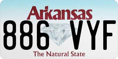 AR license plate 886VYF