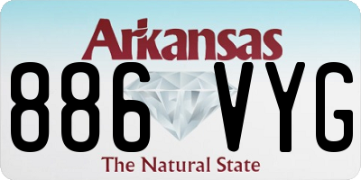 AR license plate 886VYG