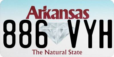 AR license plate 886VYH