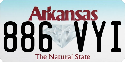 AR license plate 886VYI