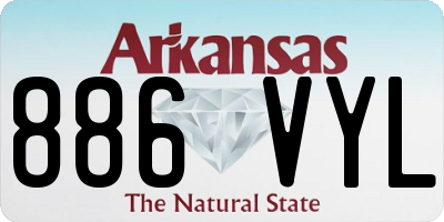 AR license plate 886VYL