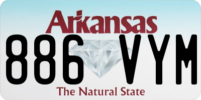 AR license plate 886VYM