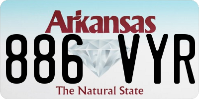 AR license plate 886VYR