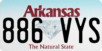 AR license plate 886VYS