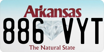 AR license plate 886VYT