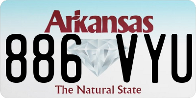 AR license plate 886VYU