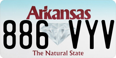 AR license plate 886VYV