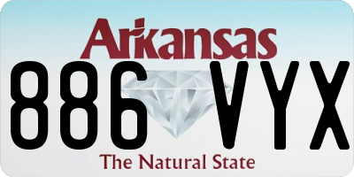 AR license plate 886VYX