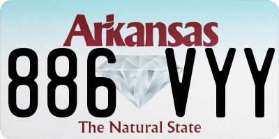 AR license plate 886VYY