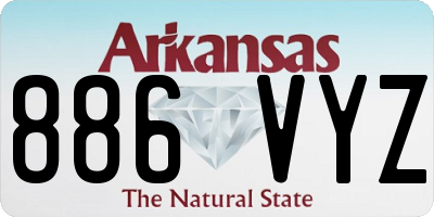 AR license plate 886VYZ