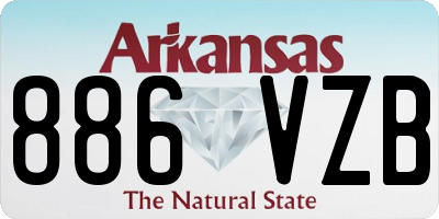 AR license plate 886VZB