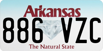 AR license plate 886VZC