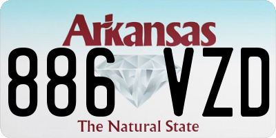 AR license plate 886VZD