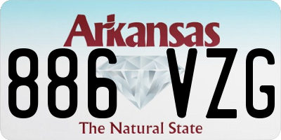 AR license plate 886VZG