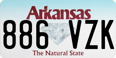 AR license plate 886VZK