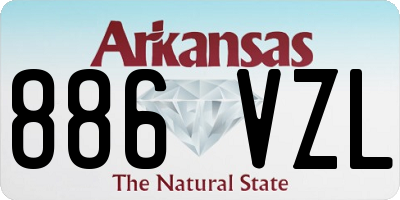 AR license plate 886VZL
