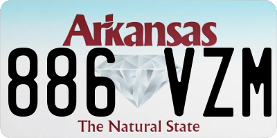 AR license plate 886VZM